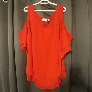 Women's 2X Cold Shoulder Top